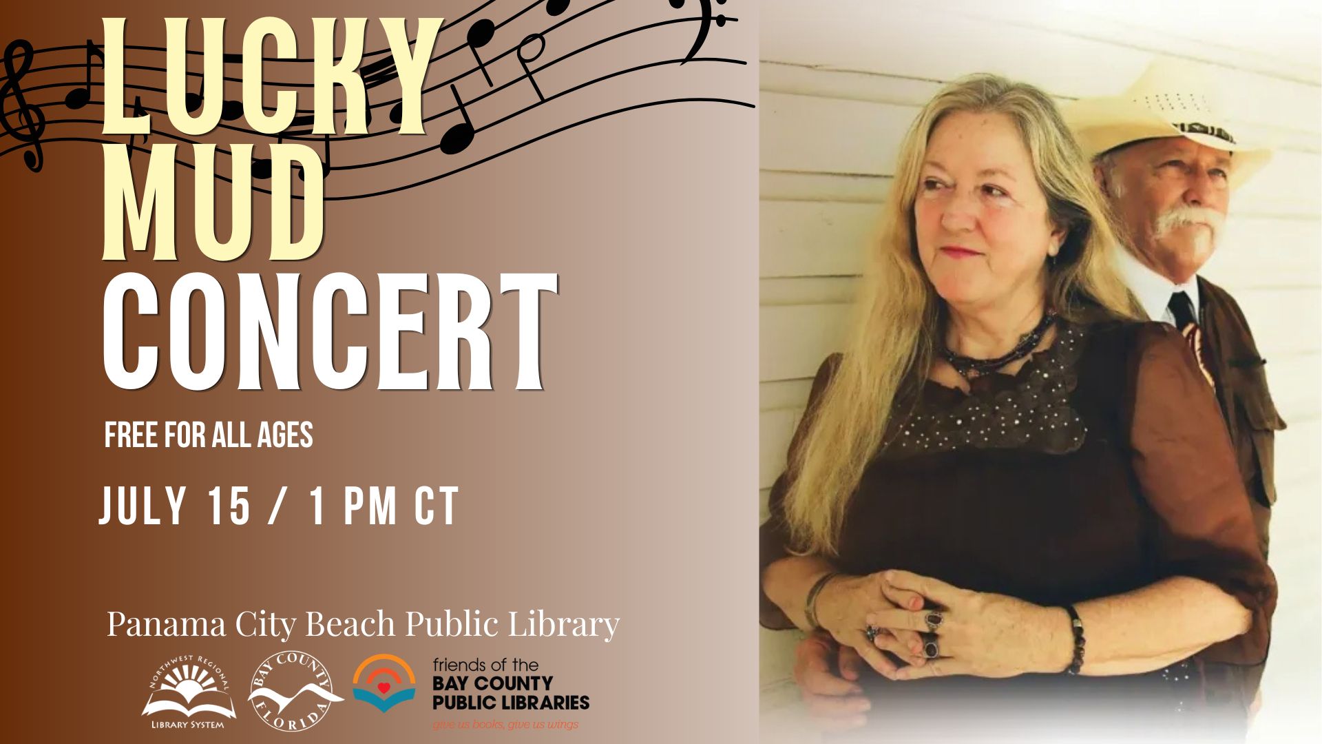 Lucky Mud Concert at the Panama CIty Beach Public Library